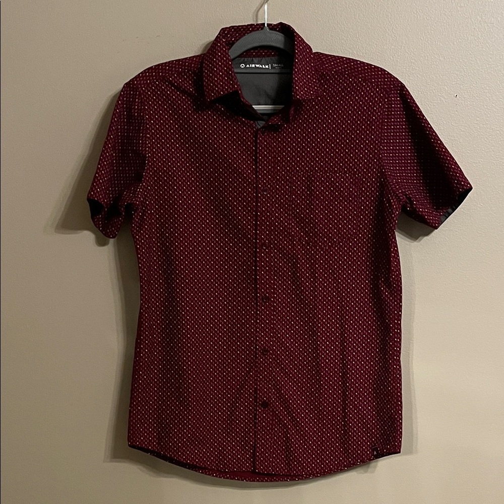 Airwalk Maroon Patterned Shirt